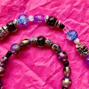Homemade mood color changing beads bracelet. Stretchy band comfortable fit